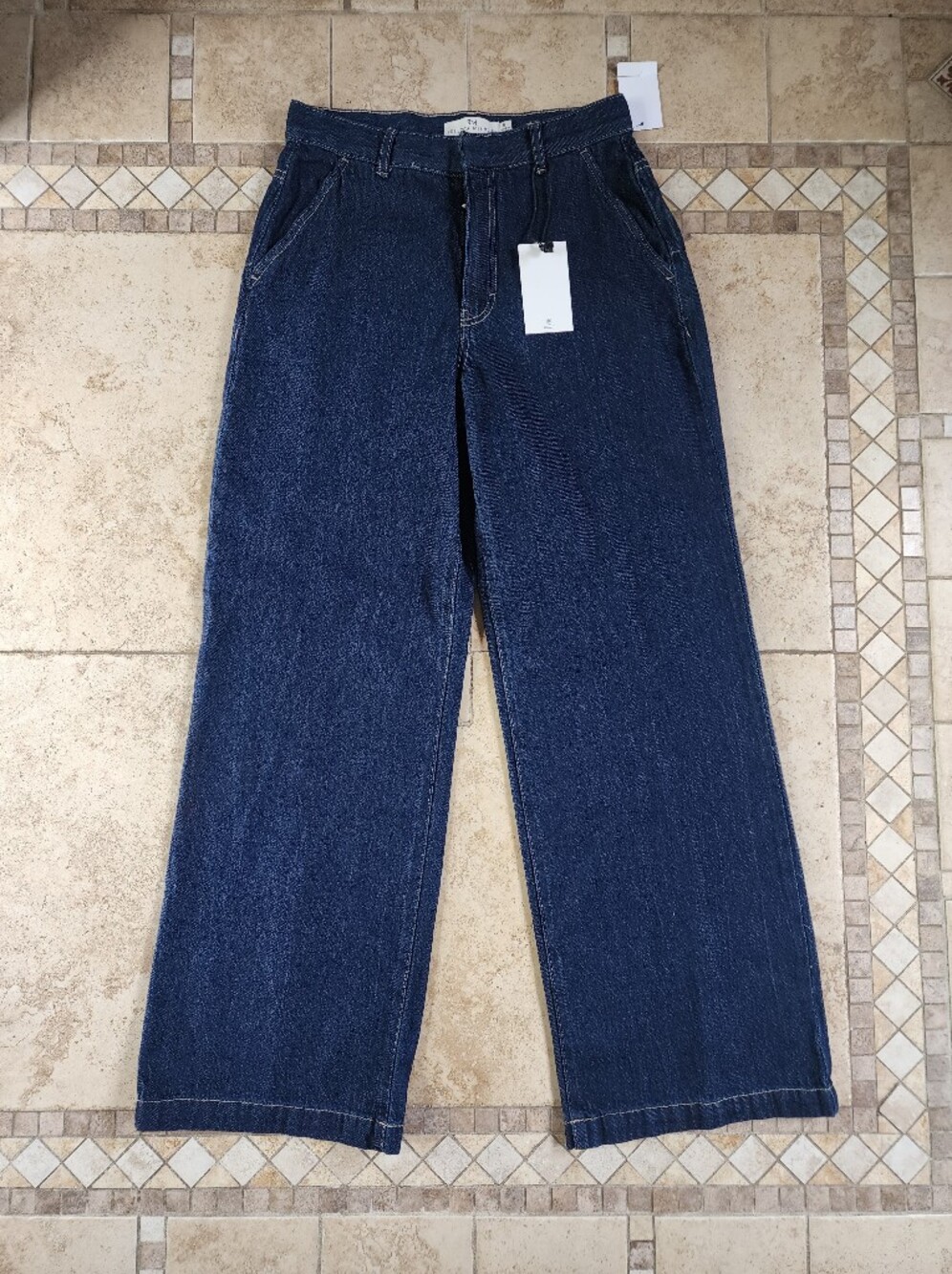 Rebecca Minkoff Wide Lef Dark Blue Jeans